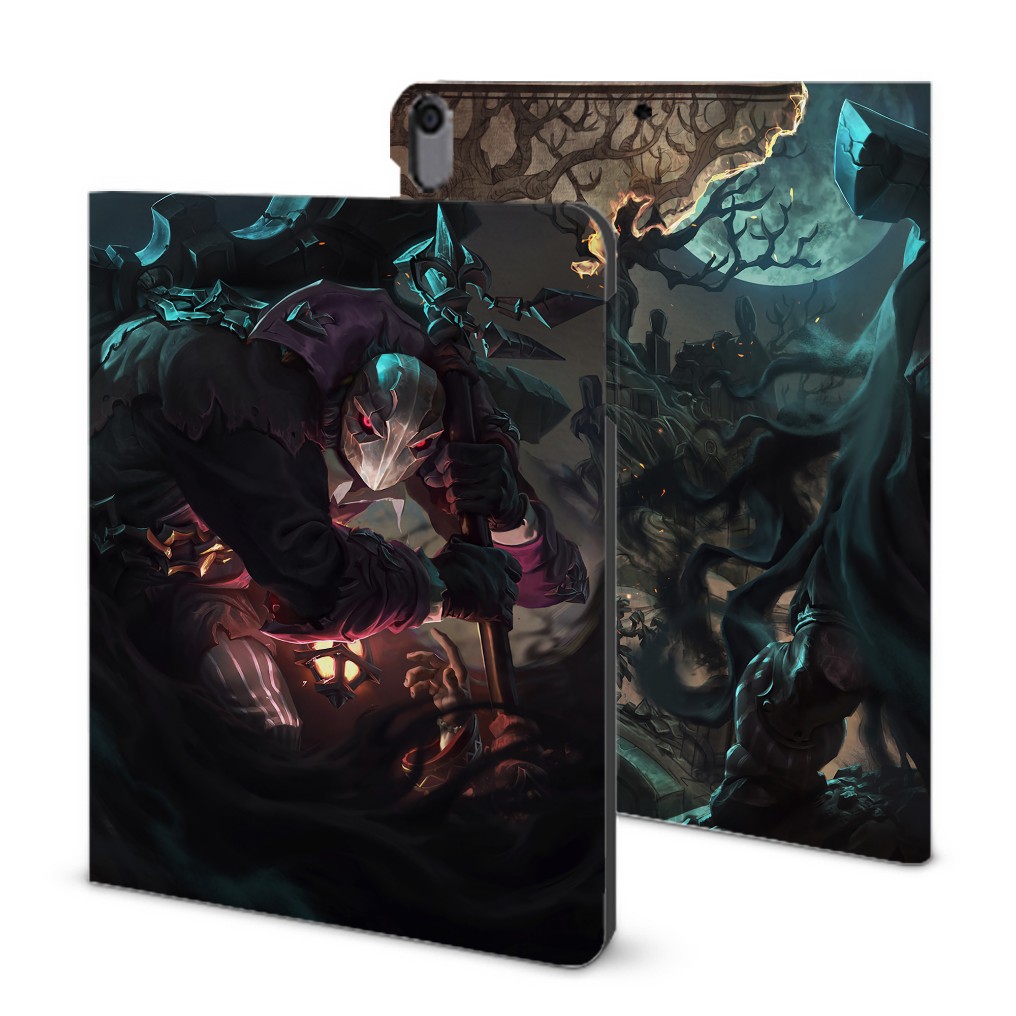 （画像用） リーグ・オブ・レジェンド League of Legends LOL IPad ケース ブック型 PUレザー TPU 耐衝撃 軽量 薄型 ペン収納なし 全面保護 IPad 各モデル対応